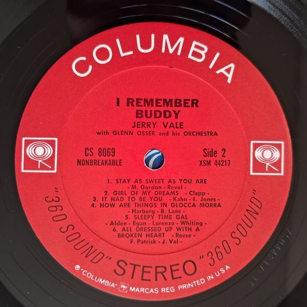 Jerry Vale, Orchestra Under The Direction Of Glenn Osser &ndash; I Remember Buddy 90209 фото