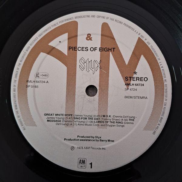 Styx &ndash; Pieces Of Eight 90012 фото