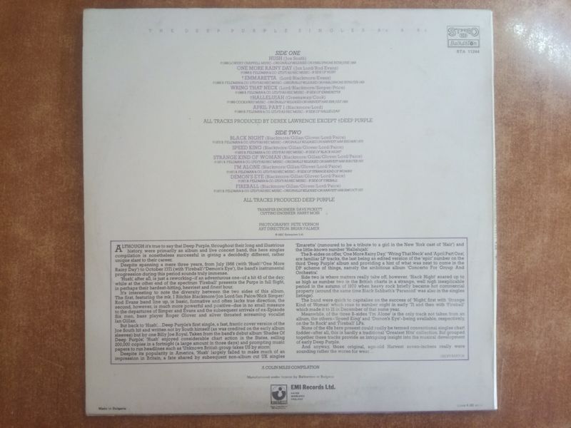 Deep Purple &ndash; The Deep Purple Singles A's & B's 90375 фото