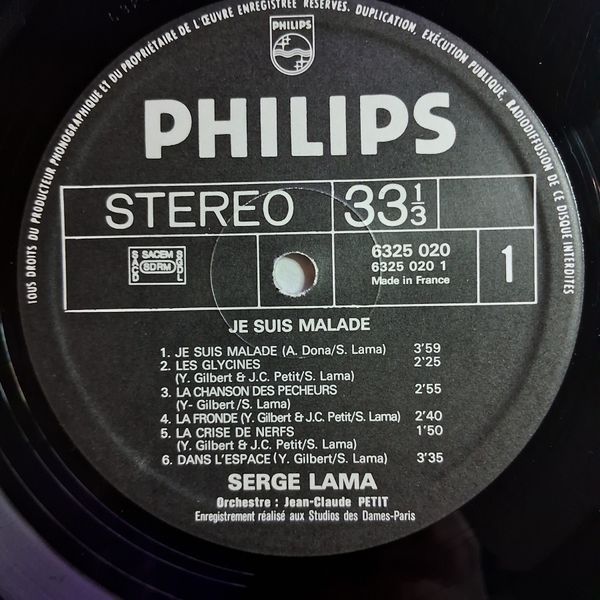 Serge Lama &ndash; Je Suis Malade 90526 фото