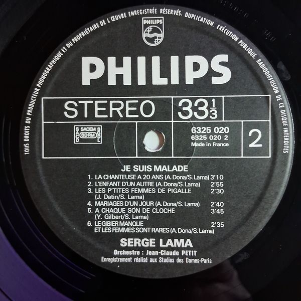 Serge Lama &ndash; Je Suis Malade 90526 фото