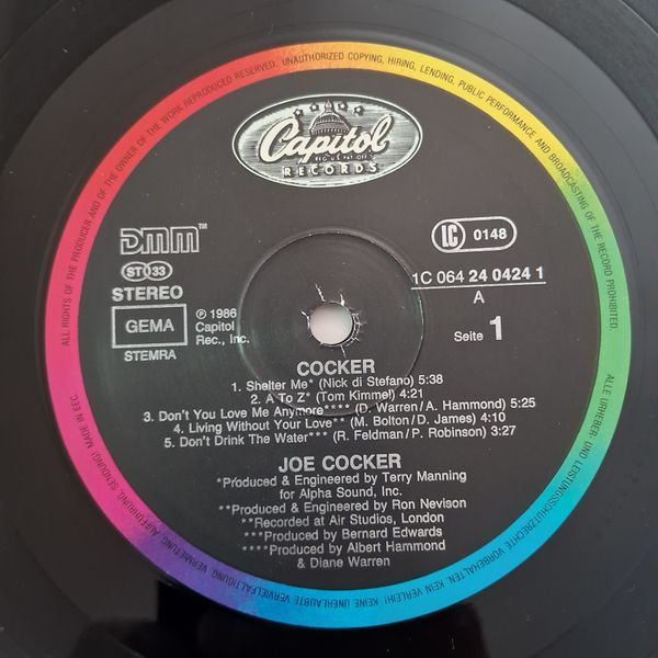 Joe Cocker &ndash; Cocker 90123 фото