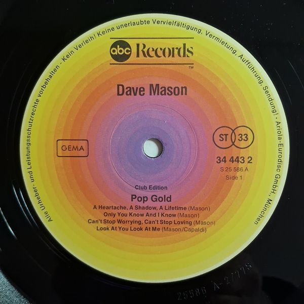 Dave Mason &ndash; Pop Gold 90479 фото