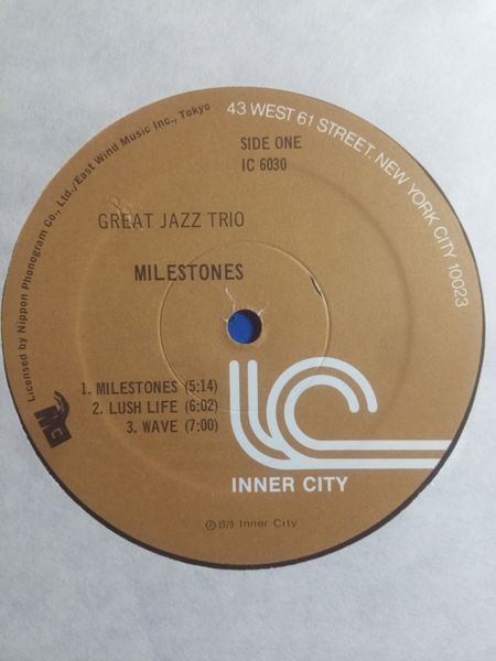 The Great Jazz Trio &ndash; Milestones 90379 фото
