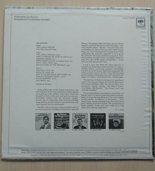 Jim Nabors Sings The Lord's Prayer And Other Sacred Songs 90386 фото