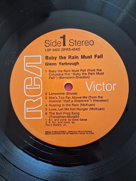 Glenn Yarbrough &ndash; Baby The Rain Must Fall 90231 фото