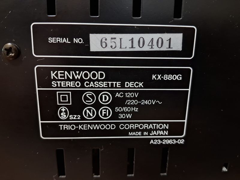 Kenwood KX-880G Кассетная дека 1101 фото