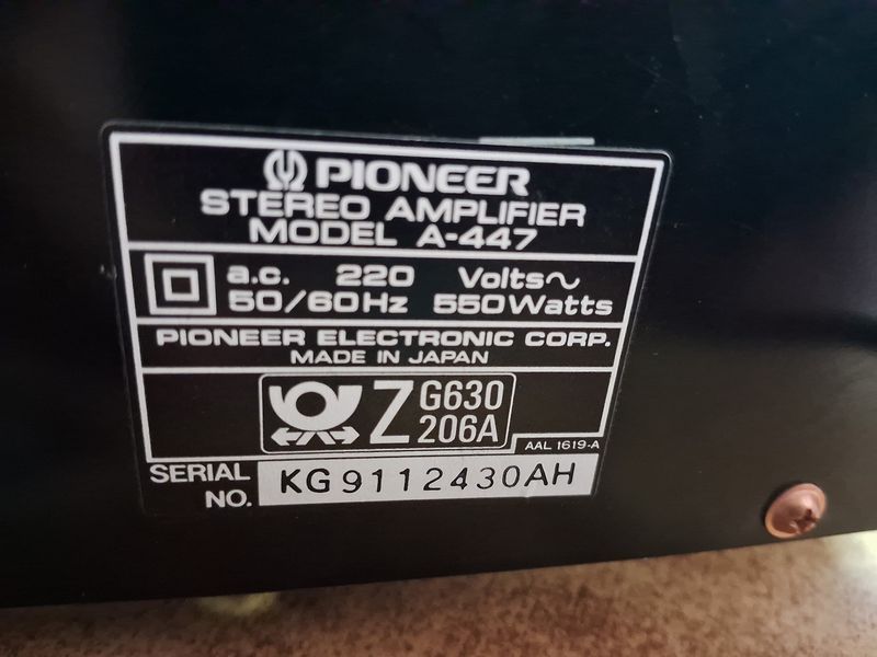 Pioneer A-447 стерео підсилювач 1095 фото