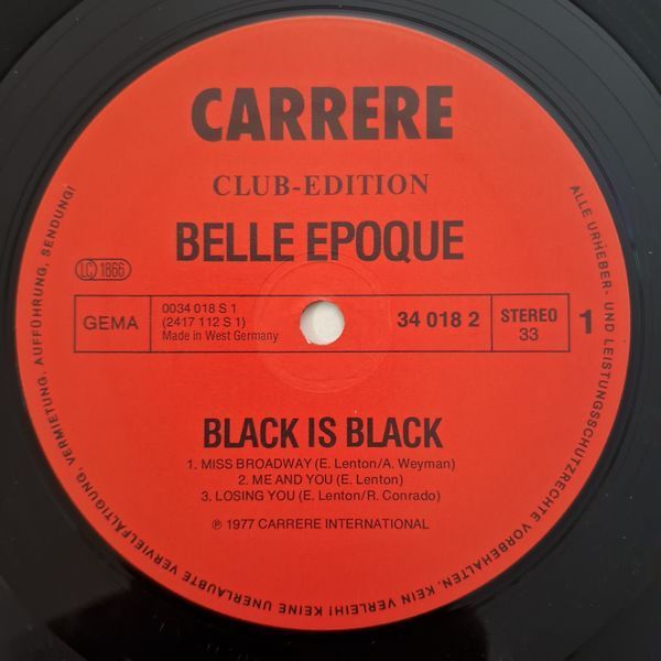 Belle Epoque &ndash; Black Is Black 90047 фото