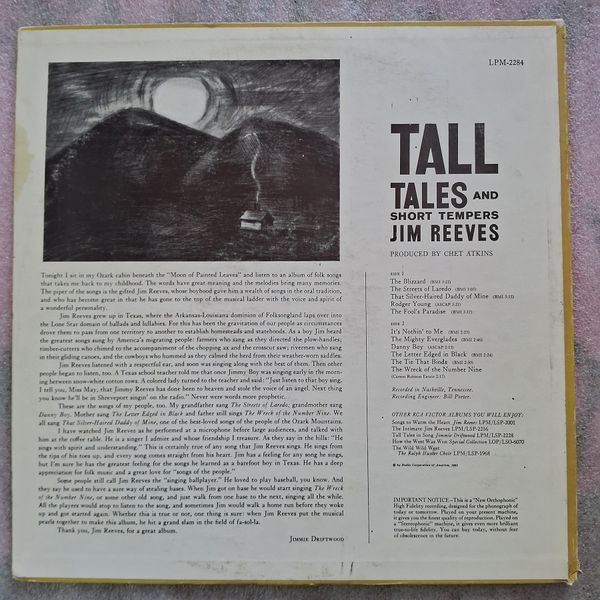 Jim Reeves &ndash; Tall Tales And Short Tempers 90149 фото